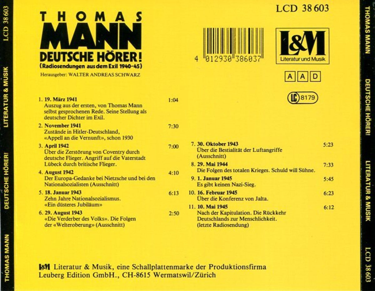 Mann, Thomas - Deutsche Hörer!