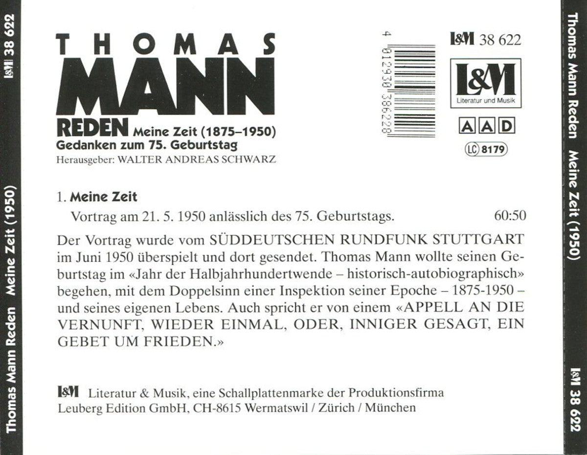 Mann, Thomas, Reden 3