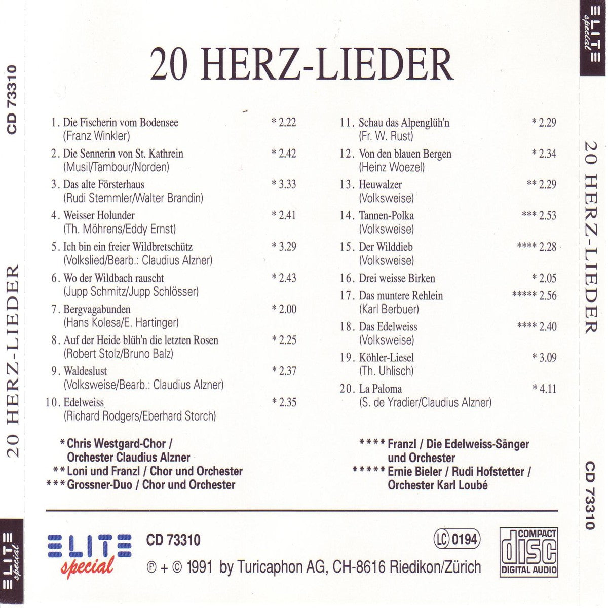 20 Herzlieder