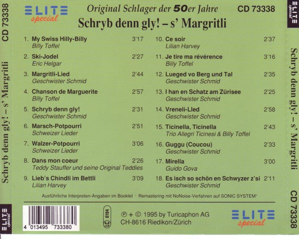 Original Schweizer Schlager der 50er Jahre