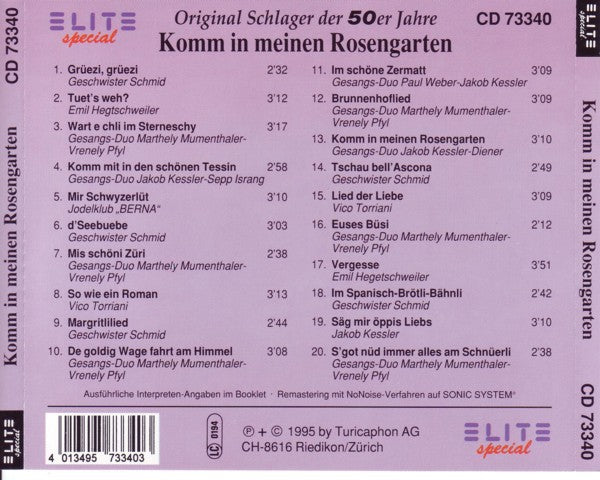 Original Schweizer Schlager der 50er Jahre