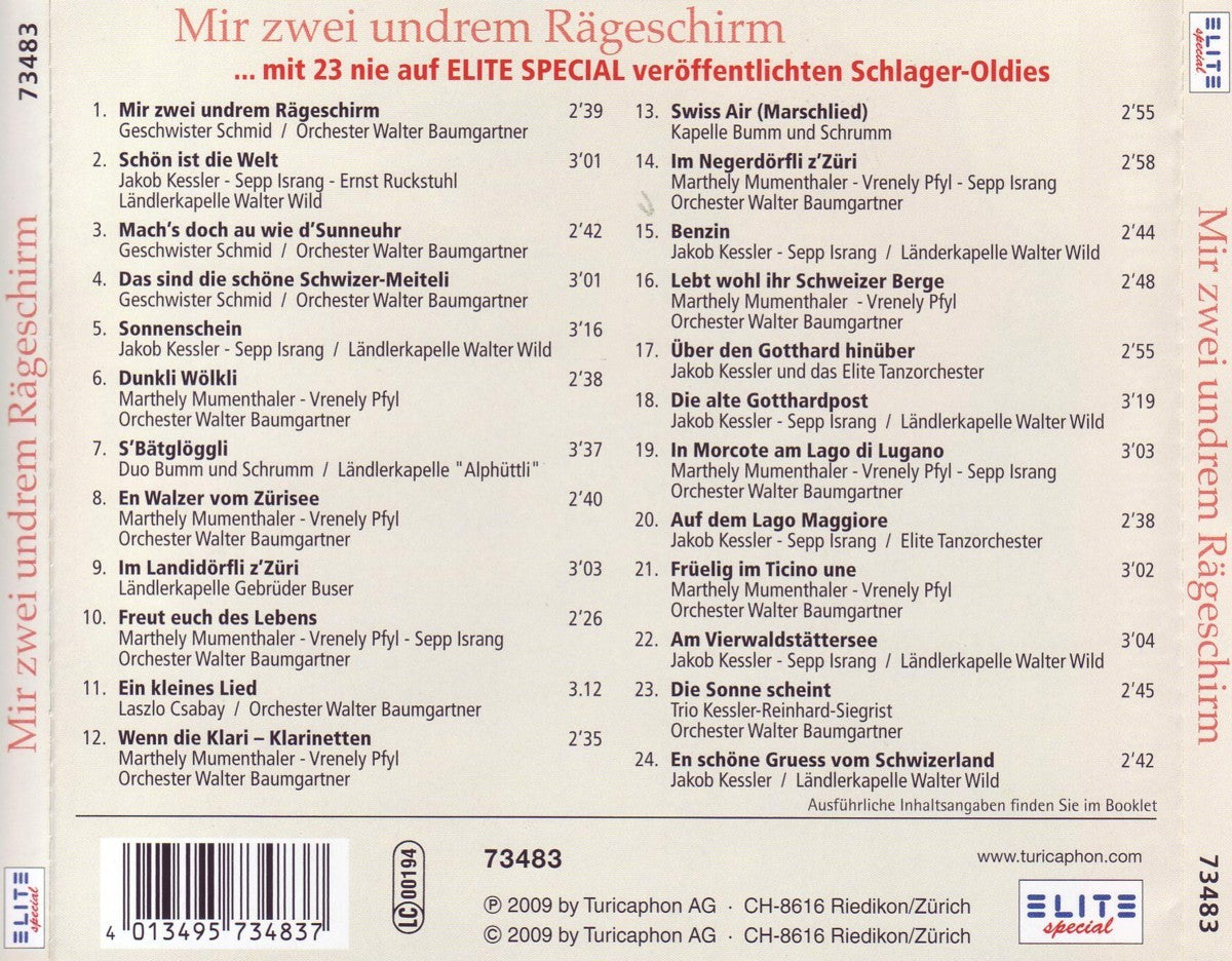 Mir zwei undrem Rägeschirm - 23 nie auf CD veröffentlichte ORIGINALE