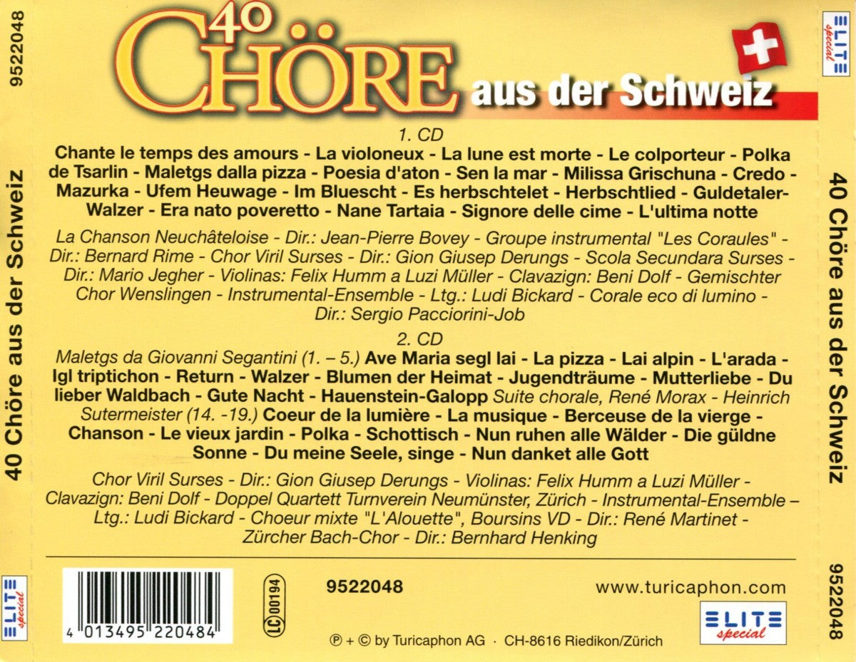 40 Chöre aus der Schweiz